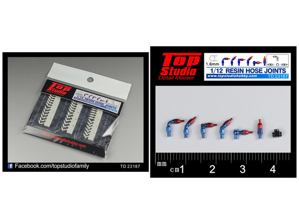 1/12 1.6mm レジン製 ホース ジョイント