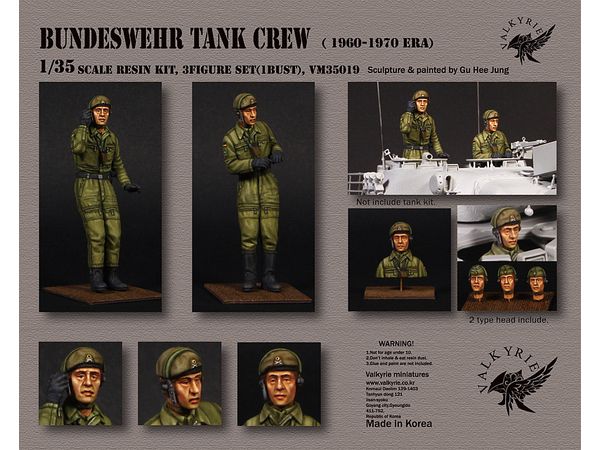 1/35 現用 ドイツ 西ドイツ陸軍戦車兵セット 1960-70年代(2体+バスト1体入)