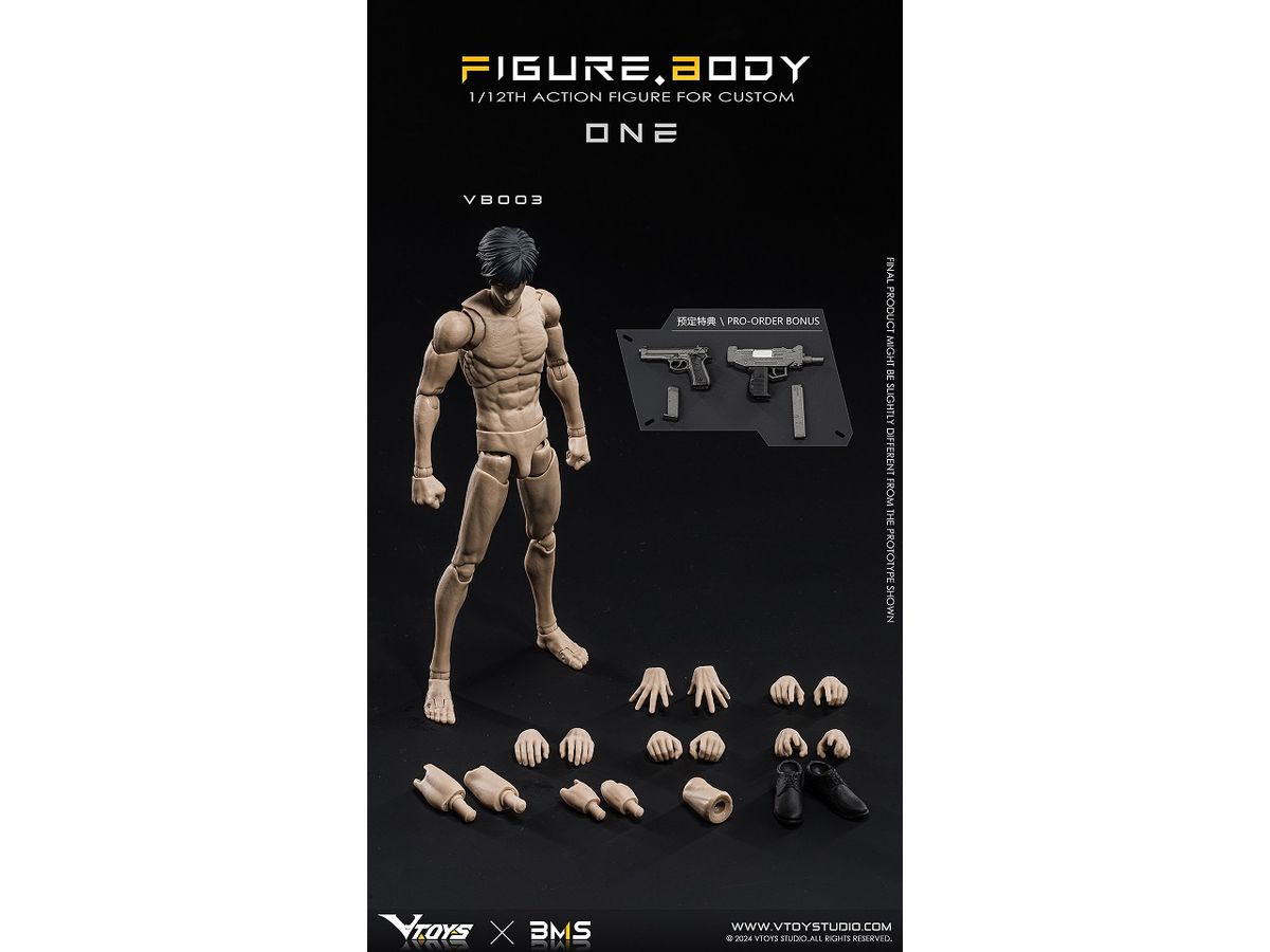 1/12 (VB-002B) V Toys X BMS  男性素体The One (Asian Skin)