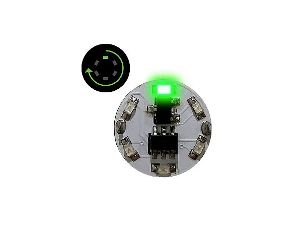 LEDモジュール(磁気スイッチ付き)1LED回転点灯 緑