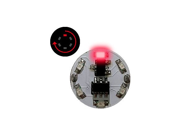 LEDモジュール(磁気スイッチ付き)1LED回転点灯 赤