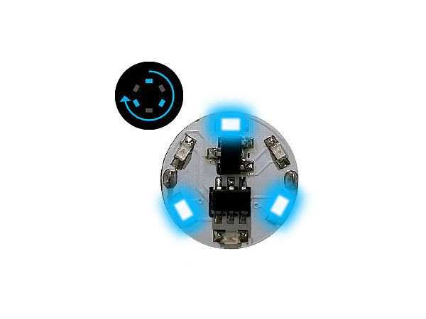LEDモジュール(磁気スイッチ付き)3LED回転点灯 青